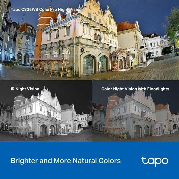 IP-Камера TP-LINK Tapo C325WB 4MP N300 microSD зовнішня ColorPro TAPO-C325WB фото