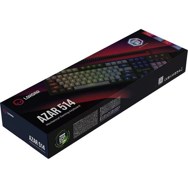 Клавіатура Lorgar Azar 514 RGB USB UA Black (LRG-GK514B-UA) LRG-GK514B-UA фото