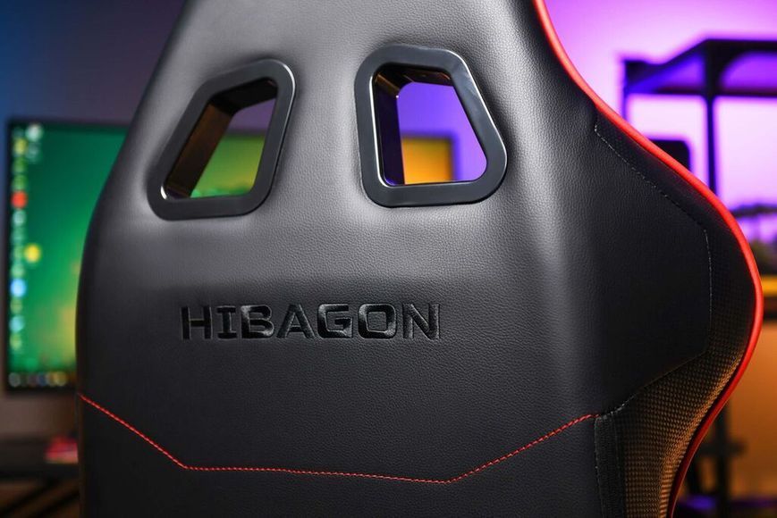 Кресло 2E GAMING HIBAGON II, ПУ кожа, 3D-Armrests, чёрно-красный 2E-GC-HIB-BKRD фото