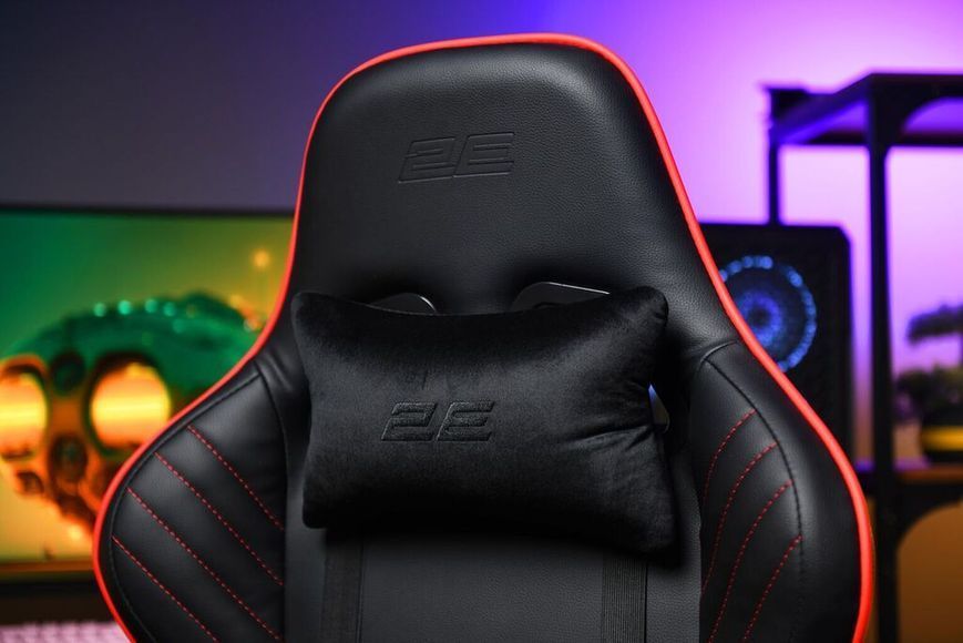 Кресло 2E GAMING HIBAGON II, ПУ кожа, 3D-Armrests, чёрно-красный 2E-GC-HIB-BKRD фото