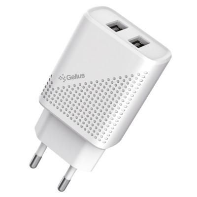 Зарядний пристрій Gelius Pro Vogue GP-HC011 2USB 2.4A White GP-HC011 фото