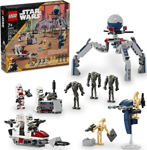 Конструктор LEGO Star Wars Клоны-пехотинцы и Боевой дроид. Боевой набор (75372) 75372 фото