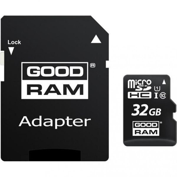 Карта памяти 32GB GoodRAM microSDXC (UHS I) C10 (M1AA-0320R12) + адаптер SD M1AA-0320R12 фото