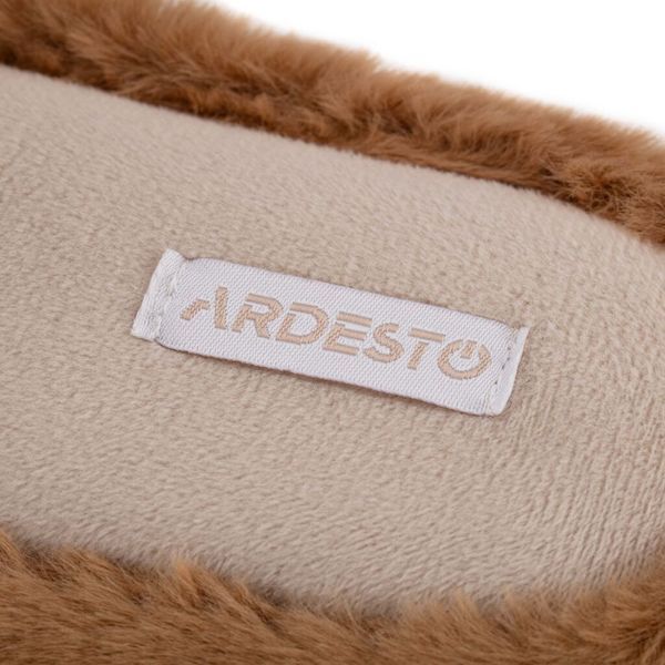 Обувь домашняя Ardesto Christmas 38/39 размер, 100% полиэстер, подошва 100% резина, коричневый ART2538DB фото