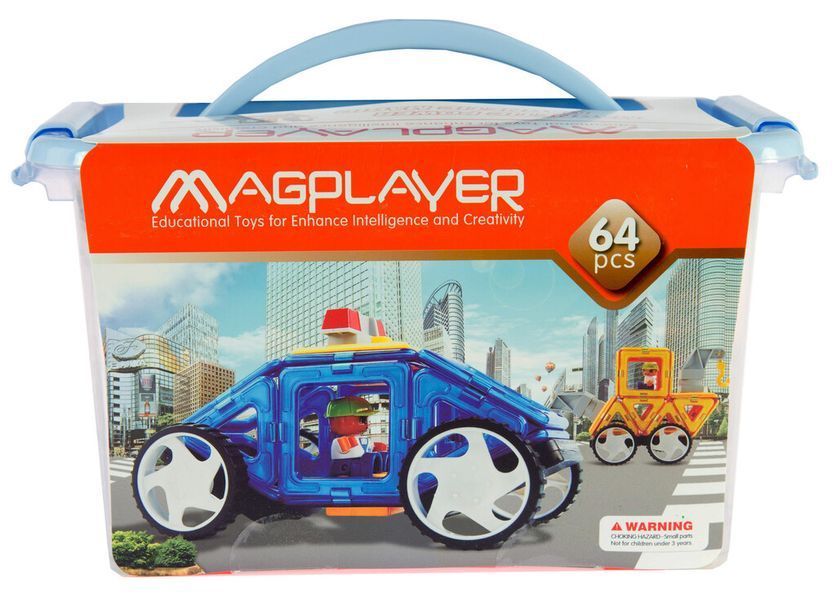 Конструктор магнитный MagPlayer 64 ед. (MPT-64) MPT-64 фото
