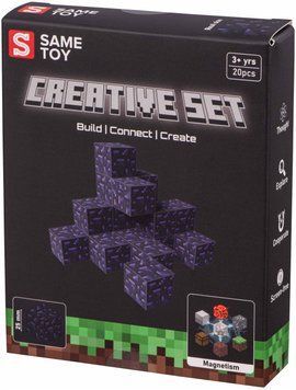 Конструктор магнітний Same Toy Creative Set Obsidian 20ел (MCRAFT-4931-SM) MCRAFT-4931-SM фото
