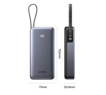 Универсальная батарея Ugreen PB536 Nexode 20000mAh (45W) Gray (55988) 55988 фото