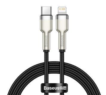 Кабель Baseus PD Type-C to Lightning Cafule Metal 20W/1m Black CATLGD-01 фото