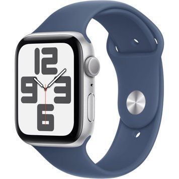 Смарт-часы Apple Watch SE 2 GPS 44mm Silver Aluminium Case with Denim Sport Band M/L (MXER3) MXER3 фото