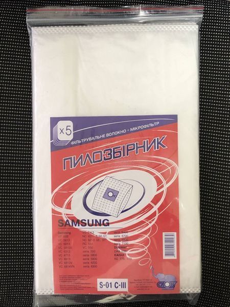 Мешок одноразовый СЛОН Samsung S-01 C-III (микроволокно) S-01 C-III с фото