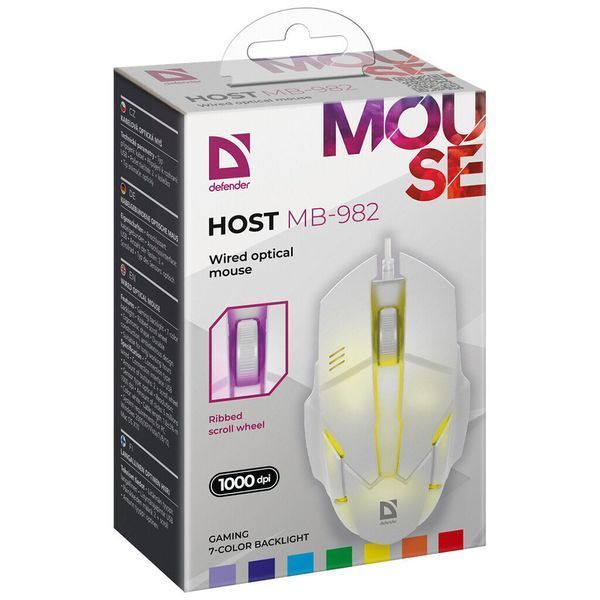 Мишка Defender Host MB-982 USB White (52983) 52983 фото