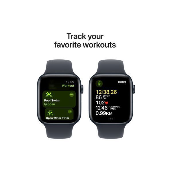 Смарт-годинник Apple Watch SE 2 GPS 44mm Midnight Aluminium Case with Midnight Sport Band M/L (MXEK3) MXEK3QH/A фото