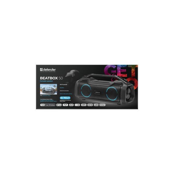 Акустическая система Defender Beatbox 50 Bluetooth Black (65950) 65950 фото