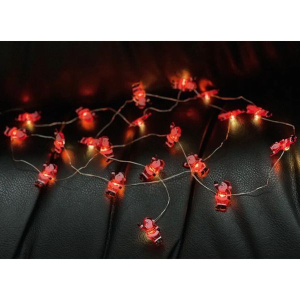 Гірлянда Chomik Санта струна , 2,2 м, 20 LED теплий білий, 2АА (5900779854178) 5900779854178 фото