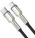 Кабель Baseus PD Type-C to Lightning Cafule Metal 20W/1m Black CATLGD-01 фото 4