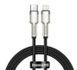 Кабель Baseus PD Type-C to Lightning Cafule Metal 20W/1m Black CATLGD-01 фото 1