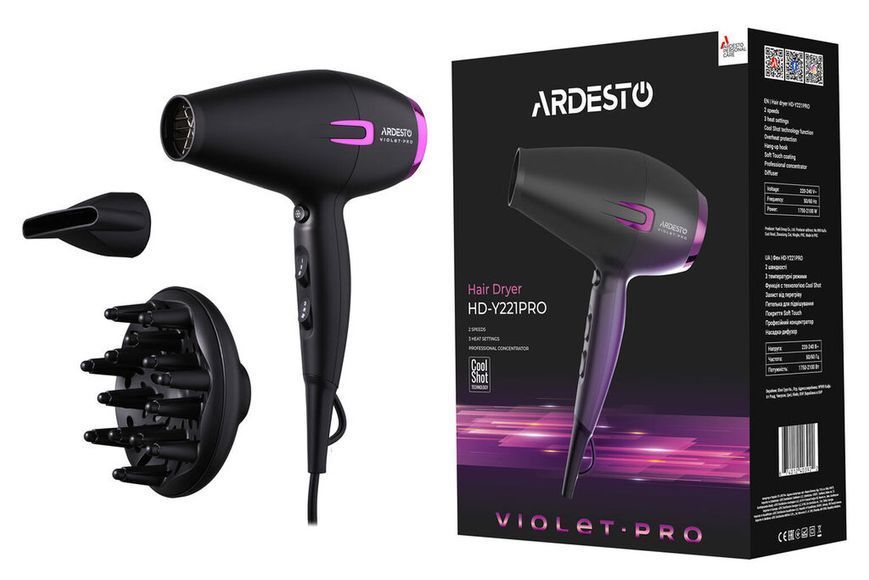 Фен Ardesto Violet PRO HD-Y221PRO HD-Y221PRO фото