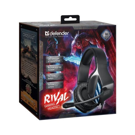 Наушники Defender Rival Black (64565) 64565 фото