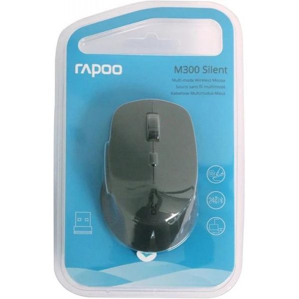 Мишка Rapoo M300 Silent mode Wireless Grey M300 Silent Gray фото
