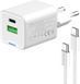 Зарядное устройство ColorWay GaN Mini (35W) PD Port PPS USB (Type-C PD + USB QC4.0) cable Type-C (CW-CHS055PDC-WT) CW-CHS055PDC-WT фото 2