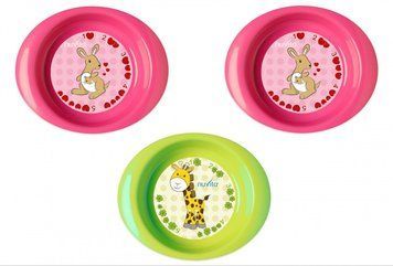 Набор тарелочек Nuvita (3шт. глубокие) NV1422Pink NV1422Pink фото