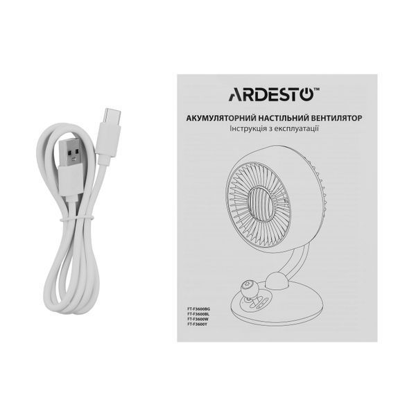 Вентилятор настільний Ardesto AviaFan FT-F3600W FT-F3600W фото