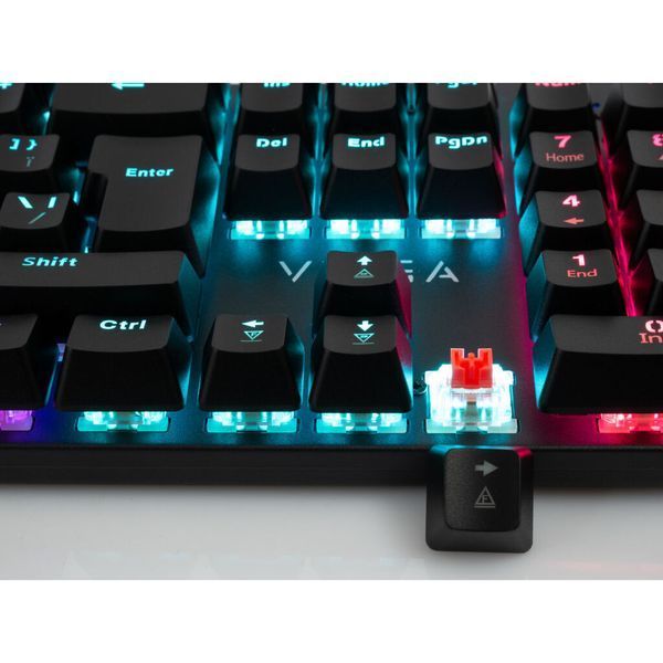 Клавіатура Vinga KBGM-101 LED Red Switch USB Black (KBGM-101 Black) KBGM-101 Black фото