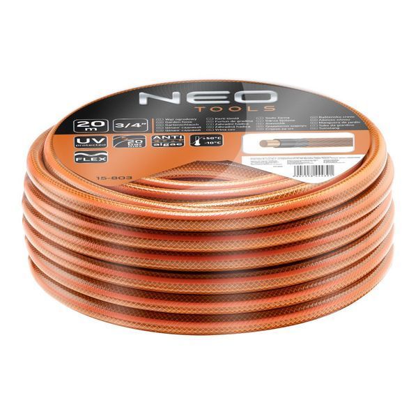 Neo Tools Шланг садовый Economic, 3/4", 20м, 4 слоя, до 20 Бар, -10&hellip;+50&deg;C 15-803 фото