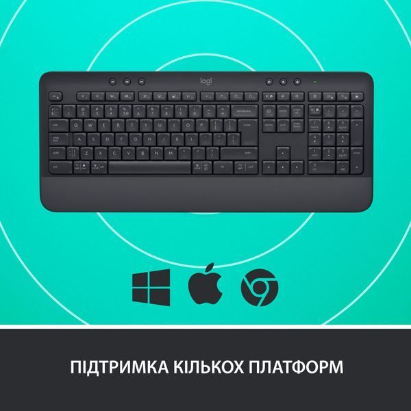 Клавиатура Logitech Signature K650 USB/Bluetooth UA Graphite (920-010945) 920-010945 фото