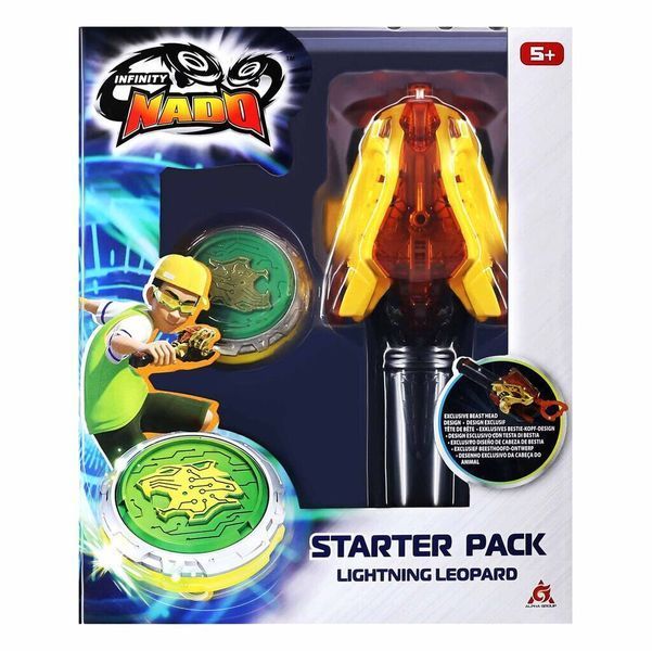 Дзиґа Infinity Nado VI Starter Pack Сліпучий Леопард (Lighting Leopard) EU654114 фото