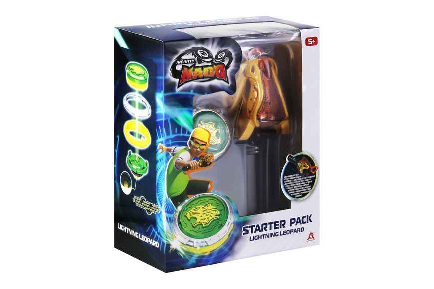 Дзиґа Infinity Nado VI Starter Pack Сліпучий Леопард (Lighting Leopard) EU654114 фото