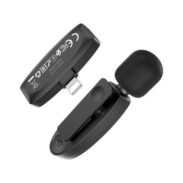 Мікрофон XO MKF08B з придушенням шуму lightning Black (XO MKF08B-IP) XO MKF08B-IP фото