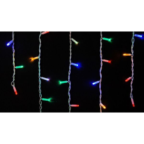 Гірлянда Delux ICICLE flash 75LED 2 х 0.7 м мульти/білий IP44 EN (90012956) 90012956 фото