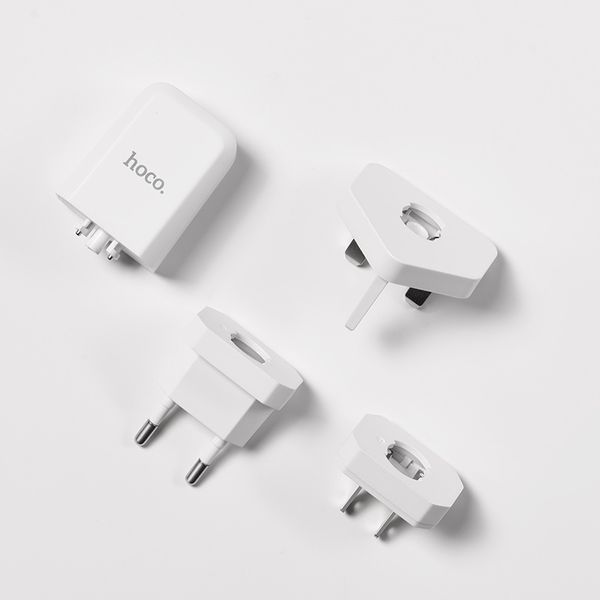 Зарядний пристрій HOCO C45 Cool Rotary Muttistandart/2USB/2,4A White fa815a61-9d84-11e9-824c-38d54713ceda фото
