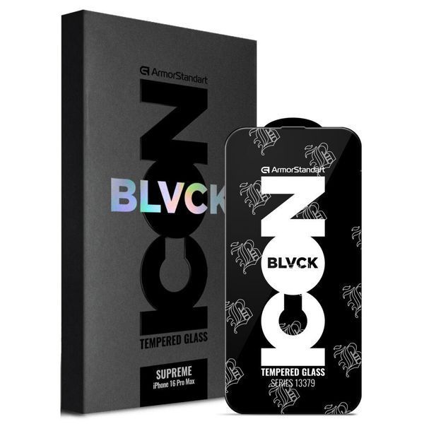 Захисне скло ArmorStandart Supreme Black Icon 3D для Apple iPhone 16 Pro Max Black (ARM78038) ARM78038 фото