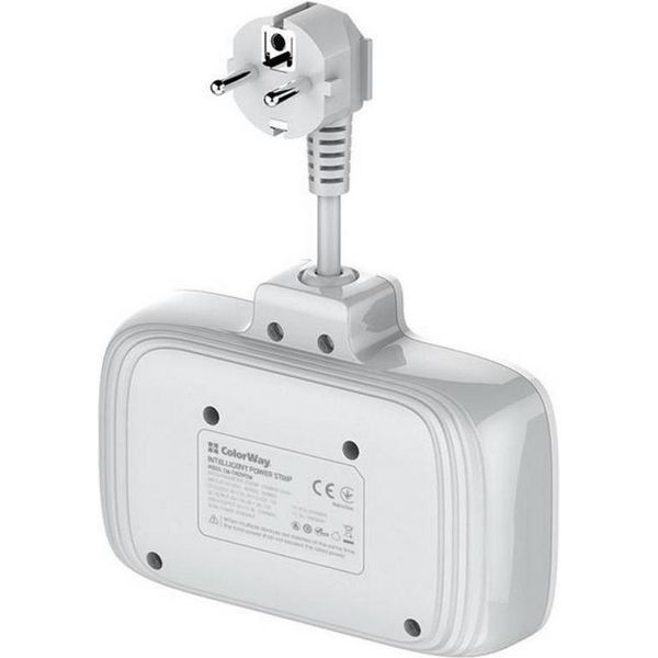 Мережевий фільтр-подовжувач СolorWay 2 розетки/4USB White (CW-CHE24PDW) CW-CHE24PDW фото