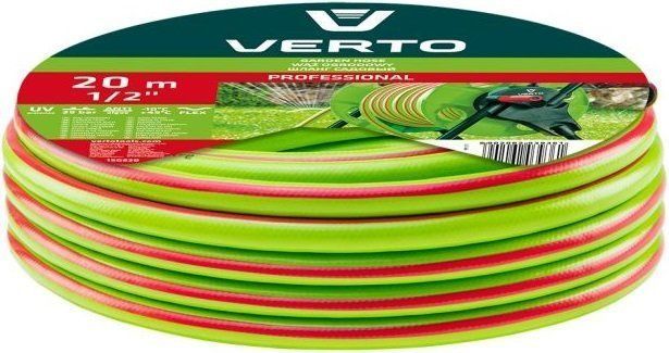 Шланг садовий Verto Professional, 1/2", 20м, 3 шари, до 25бар, -10&hellip;+45&deg;C 15G820 фото
