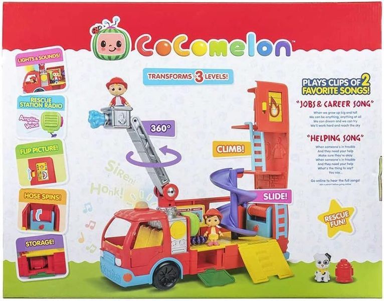 Ігровий набір CoComelon Feature Vehicle Пожежна машина-трансформер з аксесуарами CMW0220 фото