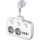 Мережевий фільтр-подовжувач СolorWay 2 розетки/4USB White (CW-CHE24PDW) CW-CHE24PDW фото 1