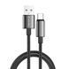 Кабель ColorWay USB - Type-C (zinc alloy braided) 3А 2м чорний (CW-CBUC099-BK) CW-CBUC099-BK фото 1