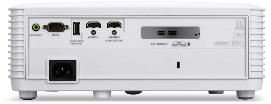 Проєктор домашнього кінотеатру Acer Vero HL6810ATV UHD, 4000 lm, LASER, 1.15-1.5, Android TV MR.JWW11.001 фото