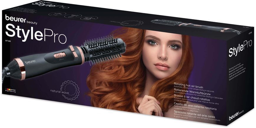 Beurer Фен-щетка 1000Вт, режимов- 2, иониз-я, хол. обдув, черный HT 80 фото