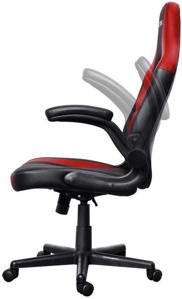 Крісло Trust GXT703R Riye, ПУ шкіра, Foldable Armrests, червоний 24986_TRUST фото