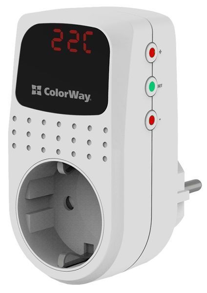 Реле напруги ColorWay (16A/3680W) 150V-210V/230V-280V DS2 White (CW-VR16-02D) CW-VR16-02D фото