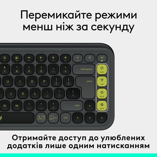 Клавіатура Logitech POP Icon Keys Bluetooth UA Graphite (920-013157) 920-013157 фото