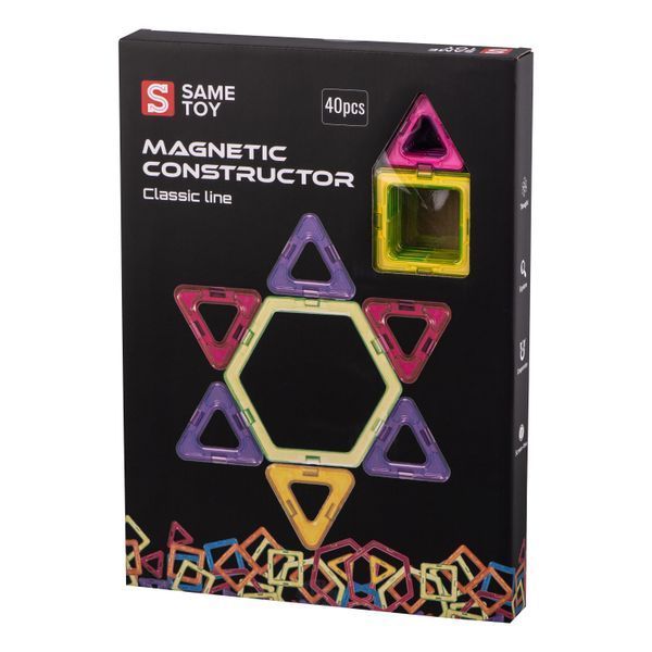 Конструктор магнітний конструктор Same toy Classic line 40ел (MCST-40) MCST-40 фото