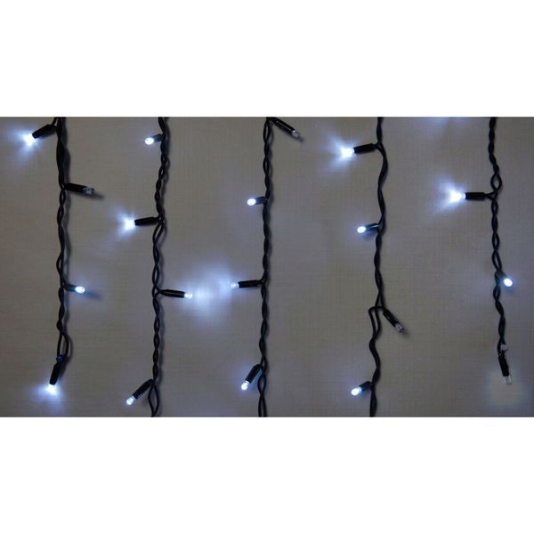 Гірлянда Delux Icicle 75LED 2x0.7m 18 flash білий/чорний IP44 EN (90012952) 90012952 фото