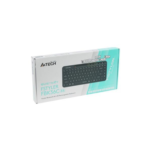 Клавіатура A4Tech FBK36C Wireless/Bluetooth Black (4711421000222) 4711421000222 фото