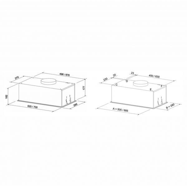 Витяжка Eleyus Gemini 700 LED 52 BL GEMINI 700 LED 52 BL фото