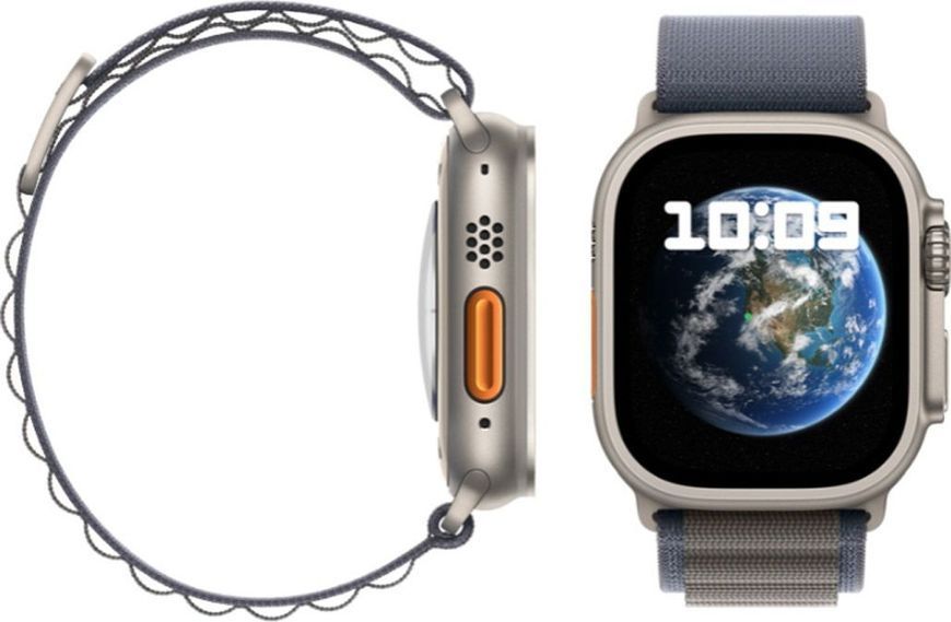 Смарт-годинник Apple Watch Ultra 2 GPS + Cellular 49mm Titanium Case with Blue Alpine Loop L USED MREQ3 фото